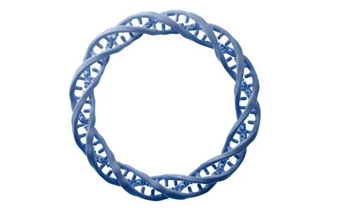DNA with biological concept, 3d rendering. Illustrazione stock