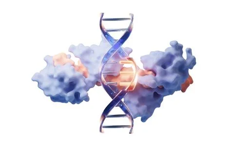 DNA with biological concept, 3d rendering. 스톡 일러스트