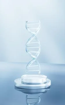 DNA with biological concept, 3d rendering. Stock Illustration