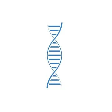 Dna black vector icon. Simple glyph symbol. Stock Illustration