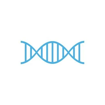 Dna black vector icon. Simple glyph symbol. Stock Illustration