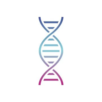 Dna black vector icon. Simple glyph symbol. Stock Illustration