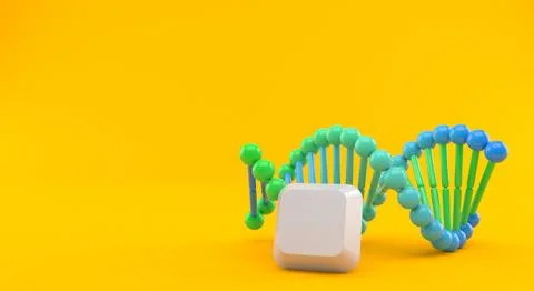 DNA with blank keyboard key Stock Illustration