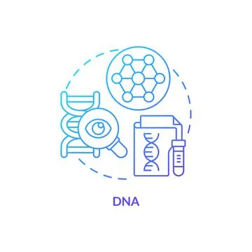 DNA blue gradient concept icon Stock Illustration