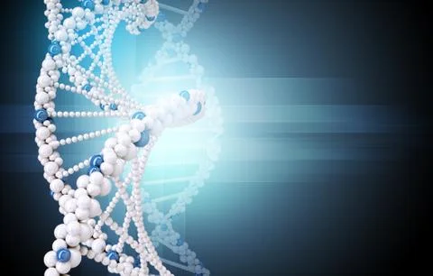 DNA on blue Illustrazione stock