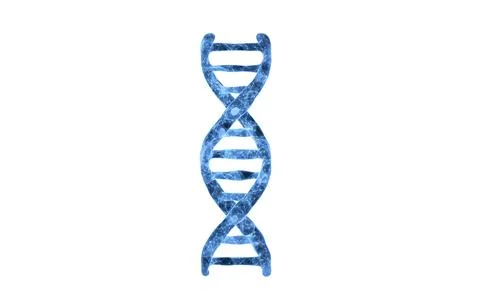 DNA with blue transparent structure, 3d rendering. Stockillustratie