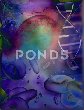 Dna brain Stock Photos