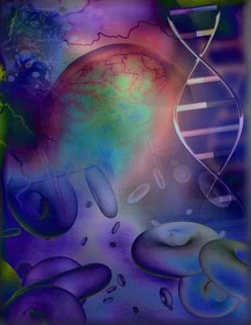 Dna brain Stock Photos
