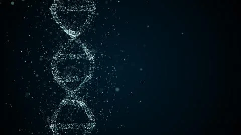 DNA breakdown concept with genetic information 库存插图