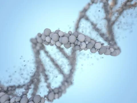 DNA chain. Abstract background. Genetics and medicine concept. 3D rendering 库存插图