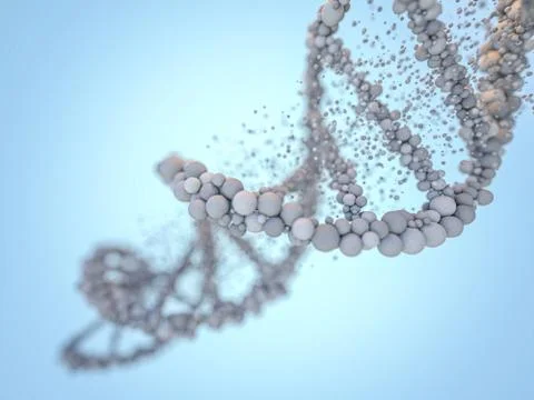 DNA chain. Abstract background. Genetics and medicine concept. 3D rendering 库存插图