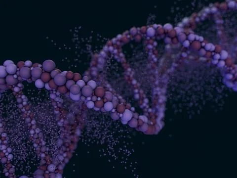 DNA chain. Abstract background. Genetics and medicine concept. 3D rendering 库存插图