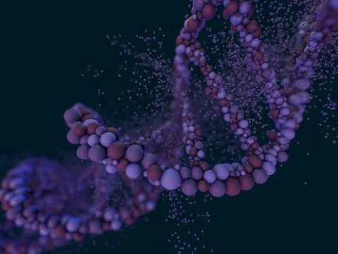 DNA chain. Abstract background. Genetics and medicine concept. 3D rendering 库存插图