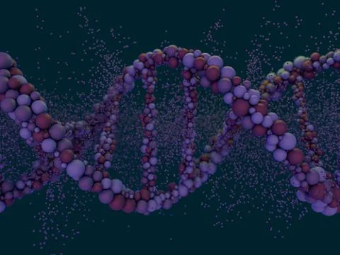 DNA chain. Abstract background. Genetics and medicine concept. 3D rendering 库存插图