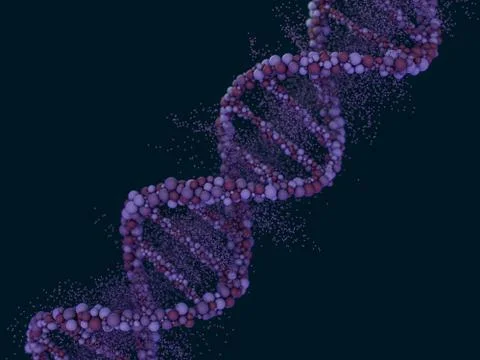 DNA chain. Abstract background. Genetics and medicine concept. 3D rendering 库存插图