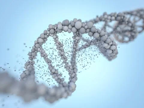 DNA chain. Abstract background. Genetics and medicine concept. 3D rendering 스톡 일러스트