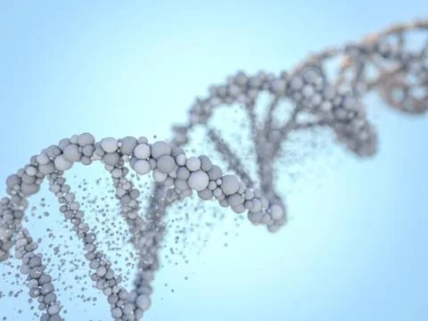 DNA chain. Abstract background. Genetics and medicine concept. 3D rendering 스톡 일러스트