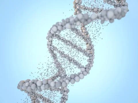 DNA chain. Abstract background. Genetics and medicine concept. 3D rendering 库存插图