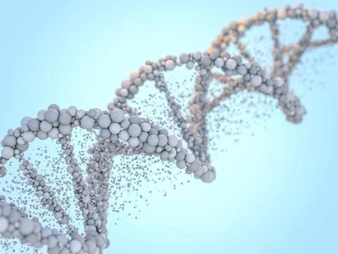 DNA chain. Abstract background. Genetics and medicine concept. 3D rendering 스톡 일러스트