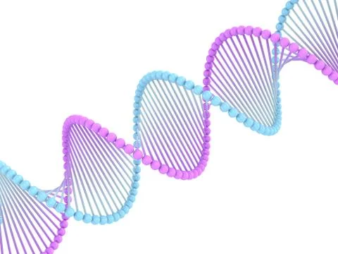 DNA chain. Abstract scientific background. 3D rendering Stock Illustration
