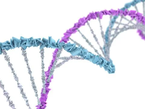 DNA chain. Abstract scientific background. 3D rendering Stock Illustration