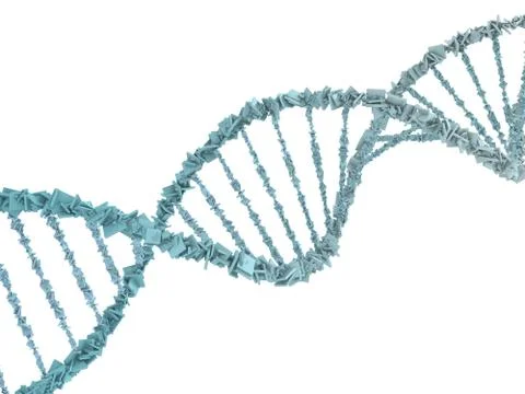 DNA chain. Abstract scientific background. 3D rendering Stock Illustration