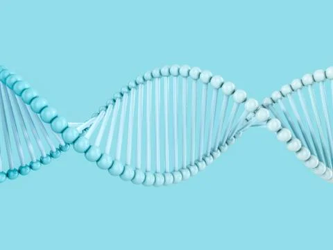 DNA chain. Abstract scientific background. 3D rendering Stock Illustration