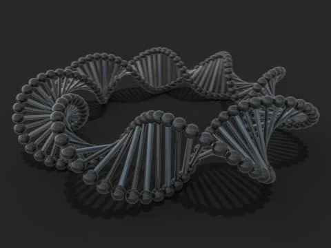 DNA chain. Abstract scientific background. 3D rendering Stock Illustration