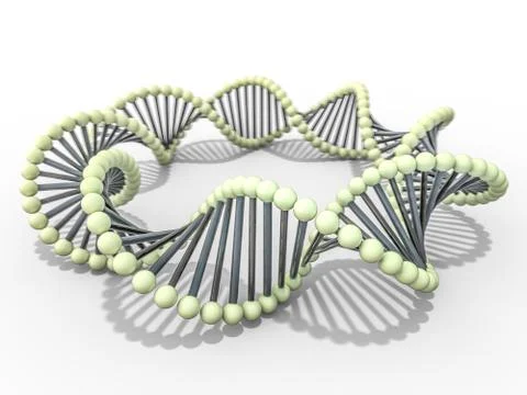 DNA chain. Abstract scientific background. 3D rendering Stock Illustration