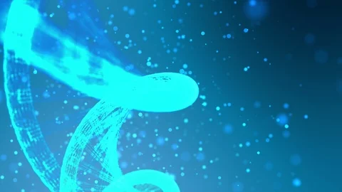 DNA chain on blue background. 3D animation Video stock 101763479