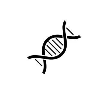 Dna Chain, Chromosome Solid Flat Vector Icon Isolated on White Background Stock Illustration