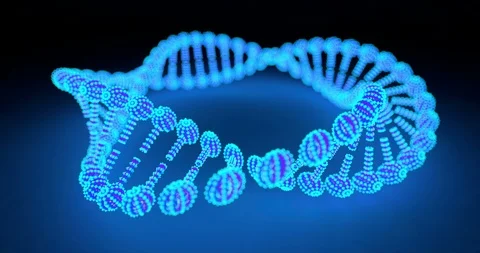 DNA Chain in circle, looping rotation 3D animation Stock Footage 103660556