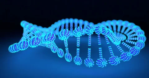 DNA Chain in circle, looping rotation 3D animation Stock Footage 104029177