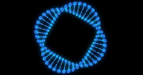 DNA Chain in circle, looping rotation 3D animation Stock Footage 104029210