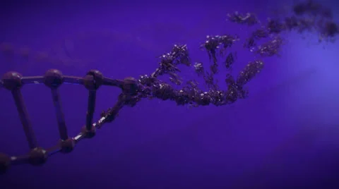 DNA chain destruction Video stock 32149302
