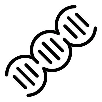 Dna chain icon outline vector. Genetic structure 스톡 일러스트