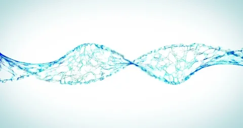 DNA chain, looping 3D animation with alpha mask Stock Footage 101724347