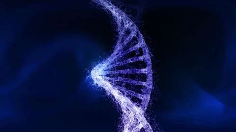 DNA chain molecule motion on dark blue background Video stock 228081167