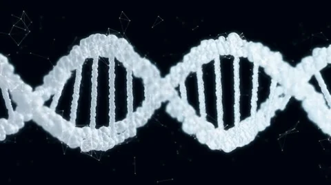 DNA chain particles Stock Footage 36778577