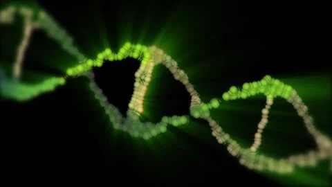 The DNA chain rotates in a helix. Stock Footage 307994052