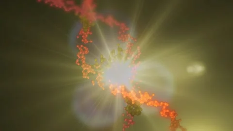 The DNA chain rotates in a helix. Stock Footage 307995919