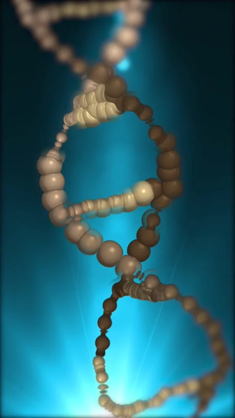 The DNA chain rotates in a helix. Stock Footage 307996347
