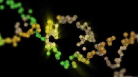 The DNA chain rotates in a helix. Stock Footage 307996479