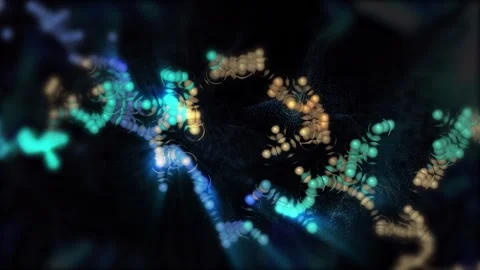 The DNA chain rotates in a helix. Stock Footage 307997565