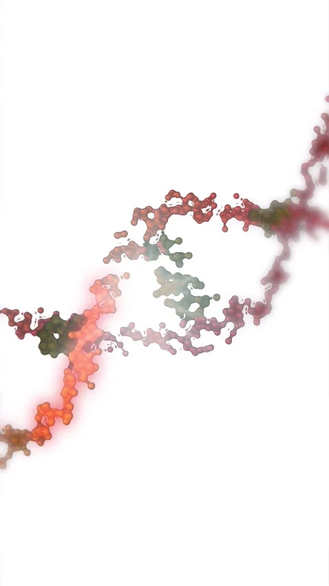The DNA chain rotates in a helix. Stock Footage 307997678