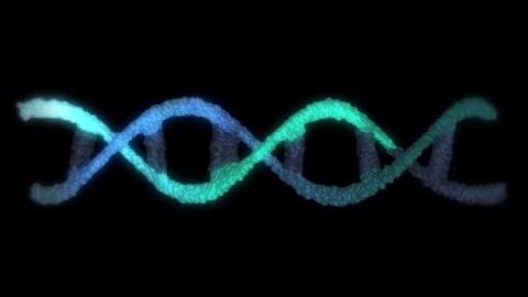 The DNA chain rotates in a helix. Stock Footage 308348927