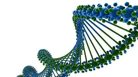 DNA chain rotation Stock Footage 65165333