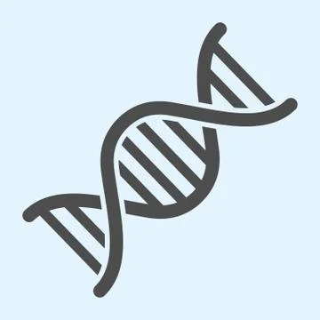 DNA chain solid icon. Genetic medicine and evolution symbol glyph style 스톡 일러스트
