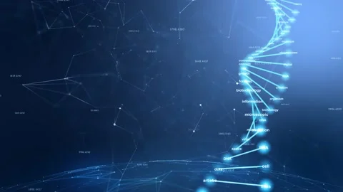 Dna chain word cloud animation background Stock Footage 226594569