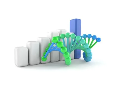 DNA with chart Stock Photos